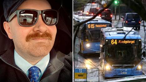 Viimeiset vuorot Helsingin bussiliikenteen kuljettajana Niko Poikulainen ajaa marraskuun loppupuolella.