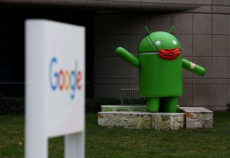 Android-patsas Google Campuksella Kalifornian Mountain Viewssä  31.1.2021.