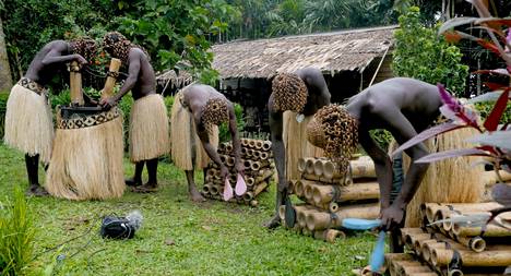 The Yumi Yet Bamboo band is originally from Papua New Guinea.