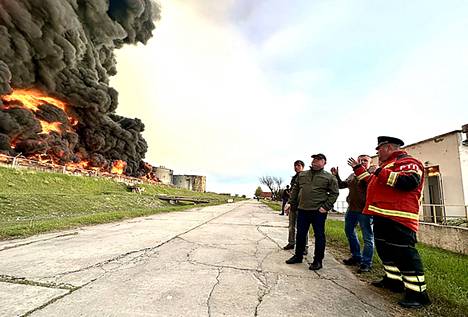 Polttoainevarasto roihusi lauantaina Krimillä.