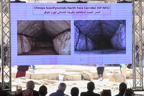 Aiemmin tuntematonta tunnelia esiteltiin medialle torstaina Egyptissä.