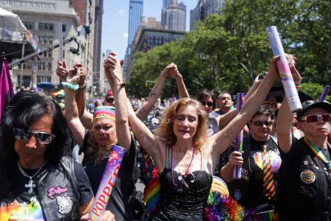 Pride-kulkue lähti liikkeelle New Yorkissa sunnuntai-iltana Suomen aikaa.