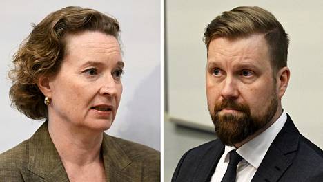 Rikosuhripäivystyksen toiminnanjohtaja Leena-Kaisa Åberg ja aluesyyttäjä Pasi Vainio, joka tekee aikanaan Vastaamo-jutussa syyteharkintaa.