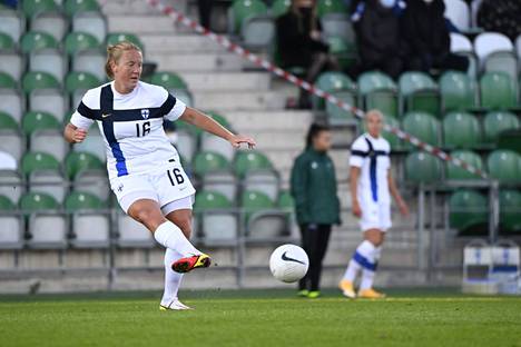 Anna Westerlund pelasi viime syyskuussa MM-karsintaottelussa Slovakiaa vastaan.