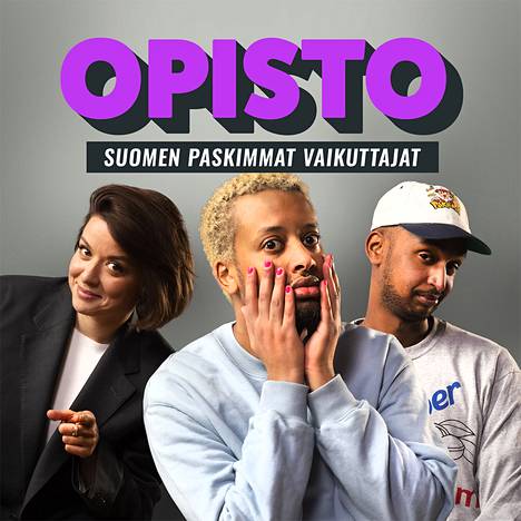 Lina Schiffer, Fathi Ahmed ja Hanad ”Dosdel” Hassan esiintyvät Opisto-podcastissa.