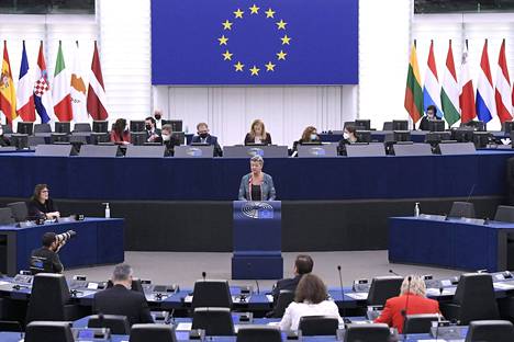 EU-parlamentin täysistuntoviikko alkoi maanantaina Strasbourgissa Ranskassa. Tiistaina mepeille puhui EU:n sisäasioista vastaava komissaari Ylva Johansson.
