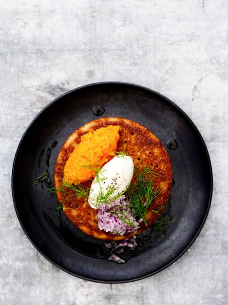 Jouni Toivanen's blinis use beer in the dough. 