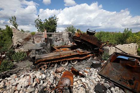 A tank of Ukrainian troops destroyed by Russia in the area of ​​the city of Toretsk on August 20.