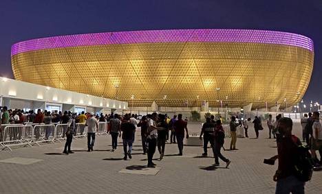 Lusail-stadion on yksi Qatarin MM-turnauksen näyttämöistä.