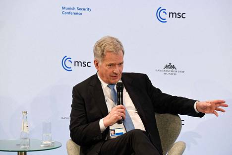 Tasavallan presidentti Sauli Niinistö osallistui paneelikeskusteluun Münchenin turvallisuuskokouksessa lauantaina. 