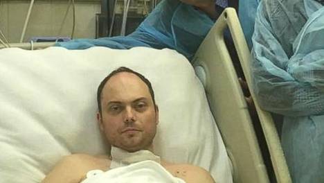 Vladimir Kara-Murza joutui sairaalahoitoon helmikuussa myrkytysoireiden vuoksi.