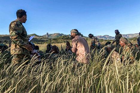 Etiopian liittovaltion puolella taistelevia sotilaita koulutettiin Amharan alueella sijaitsevassa Addis Zemenissä tiistaina.
