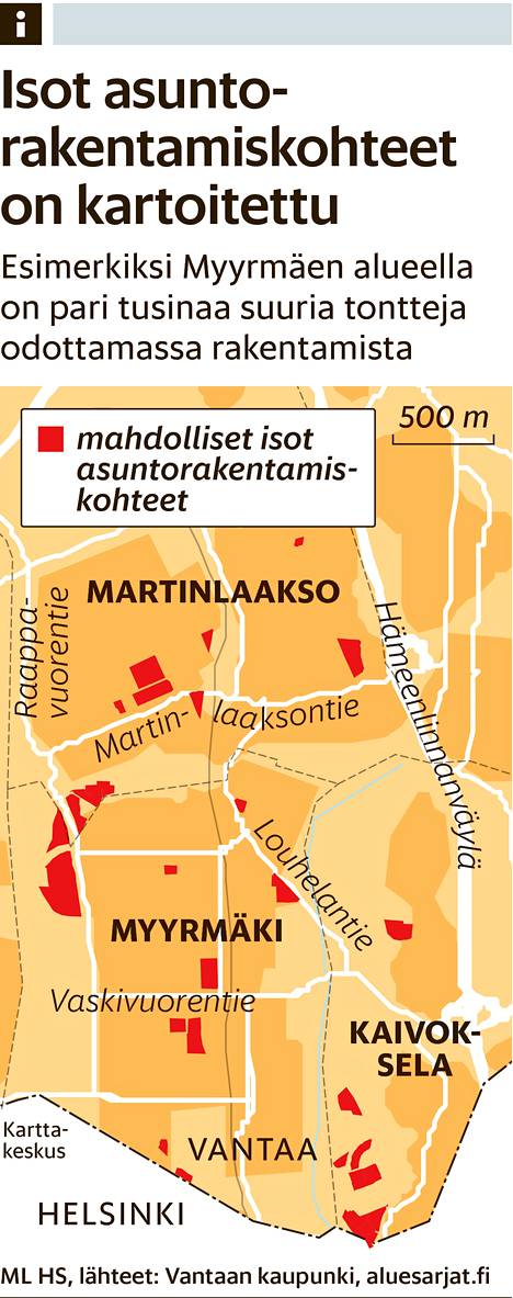 Martinlaakso ja Myyrmäki pelastettiin viime hetkellä lisärakentamisella -  Kaupunki 