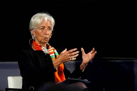 Euroopan keskuspankin pääjohtaja Christine Lagarde puhui torstaina Latvian pääkaupungissa Riiassa järjestetyssä konferenssissa.