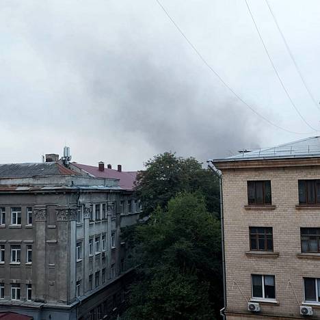 The photo I took in Kharkiv on Friday, October 6, 2023 at 7 o'clock in the morning. Cloudy and traces of an explosion.