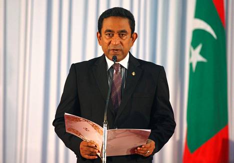 Malediivien presidentti Abdulla Yameen.