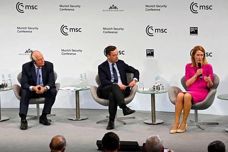EU:n ulkosuhteiden korkean edustaja Josep Borrell, Ruotsin pääministeri Ulf Kristersson ja Viron pääministeri Kaja Kallas keskustelivat sunnuntaina Münchenissä.