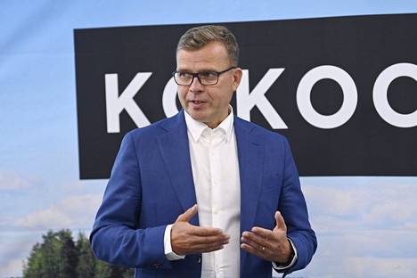 Kokoomuksen puheenjohtaja Petteri Orpo puolueen kesäkokouksessa Tampereella. 