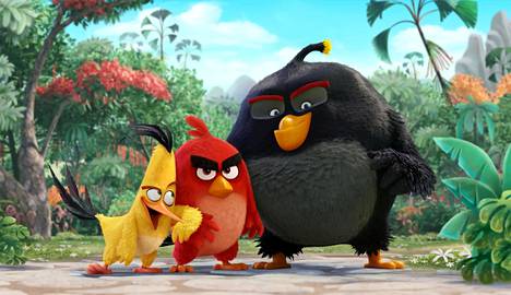 Chuck, Red ja Bomb ovat Angry Birds -elokuvan hahmoja.