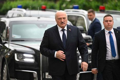 Aljaksandr Lukašenka Moskovassa torstaina.