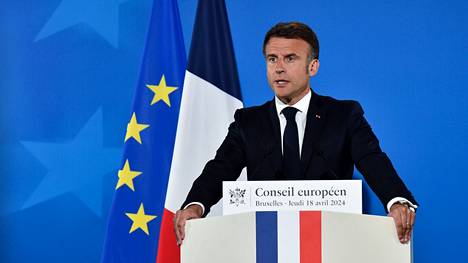 Ranskan presidentti Emmanuel Macron viime viikolla Euroopan neuvostossa Brysselissä.