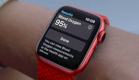 Uusi Apple Watch Series 6 pystyy mittaamaan veren happipitoisuutta.