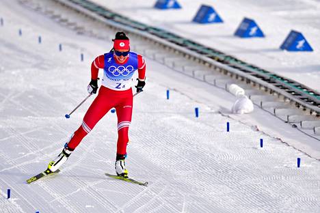 Veronika Stepanova Pekingin olympialaisissa helmikuun alussa vuonna 2022. 