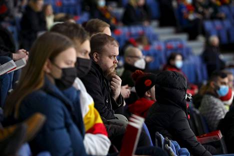 Jokerien kannattajia Dinamo Minsk -ottelussa viime joulukuussa.