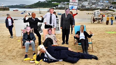 Britannia | G7-maiden johtajat kohtasivat Britanniassa, ja mielen­osoittajat muistuttivat heitä luonnon hätätilasta