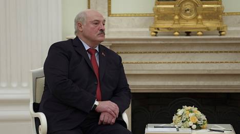 Valko-Venäjän johtaja Aljaksandr Lukašenka kuvattuna Moskovassa Venäjän presidentin Vladimir Putinin vieraana.