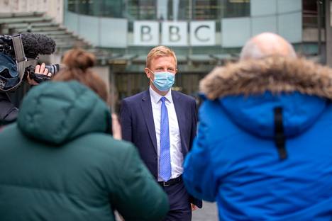 Conservative leader Oliver Dowden arrives for an interview with the BBC on Sunday 16 January.