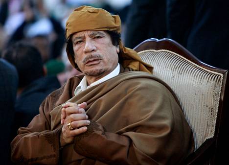 Libyan leader Muammar Gaddafi in February 2011 in Tripoli.