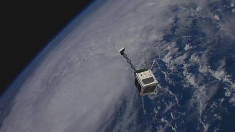 UPM:n välittämä havainnekuva Wisa Woodsat -satelliitista. Satelliitti on tarkoitus laukaista kiertoradalle vielä tämän vuoden aikana.