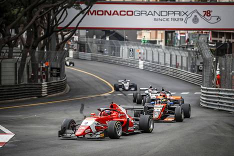 William Alatalo competed in the 2021 season in the Formula Regional European Championship series.  In the photo, Alatalo is leading the pack on Monaco's legendary street circuit.