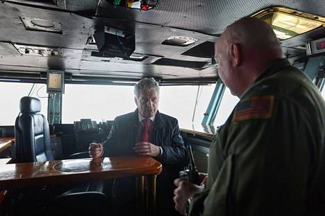 Presidentti Sauli Niinistö vieraili perjantaina Norfolkin sotilastukikohdassa Virginiassa.