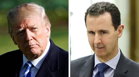 Yhdysvaltain presidentti Donald Trump ja Syyrian presidentti Bashar al-Assad