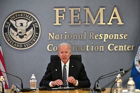 Presidentti Joe Biden osallistui Yhdysvaltain hätätilavirasto FEMAn kokouksessa 24. toukokuuta.