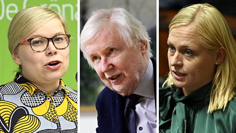 Kansanedustajat Saara Hyrkkö (vasemmalla), Erkki Tuomioja ja Elina Valtonen pitävät mahdollisena, että Suomi myöntäisi turvapaikan asevelvollisuusikäiselle venäläiselle, jos hän pakenee armeijakomennusta.