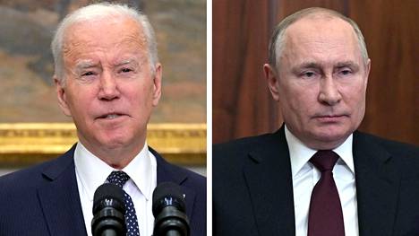 Yhdysvaltain presidentti Joe Biden ja Venäjän presidentti Vladimir Putin.