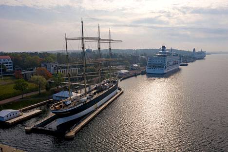 Museolaiva Pommern Maarianhaminassa Ahvenanmaalla vuonna 2020.