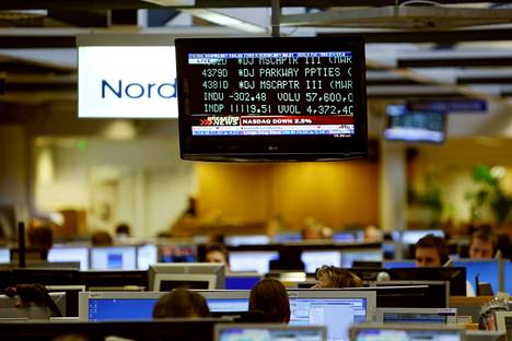Nordean dealing-salissa seurattiin 15. syyskuuta 2008, kun Lehman Brothers veti kursseja alas.