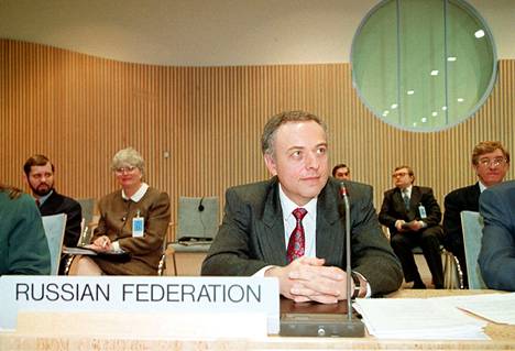 Andrei Kozyrev toimi Venäjän ulkoministerinä vuosina 1990–1996. Kuvassa Kozyrev Itämeren valtioiden neuvoston kokouksessa maaliskuussa 1993.