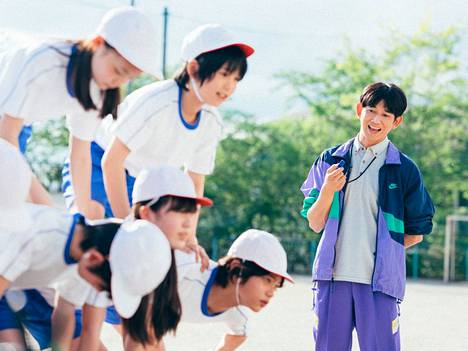 A recent Japanese film takes place in the local school world.  Nagayama Eita (right) plays the teacher.