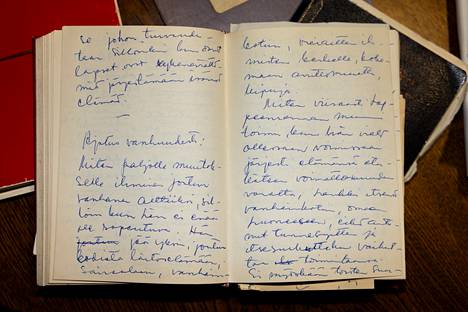 Eeva Kilve's diary from the 1960s.  He was already writing about old age at that time.