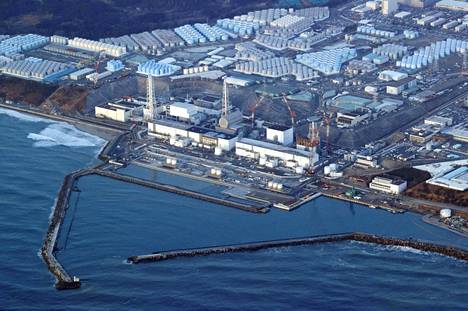 Fukushiman ydinvoimala kuvattuna ilmasta maaliskuussa 2022.