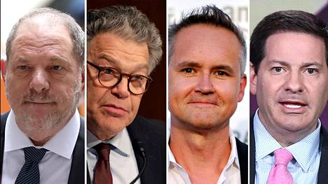 Harvey Weinstein (vas.), Al Franken, Roy Price ja Mark Halperin.
