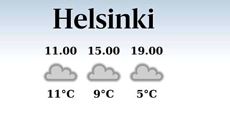 HS Helsinki | Tänään Helsingissä satelee aamu- ja iltapäivällä, iltapäivän lämpötila laskee eilisestä yhdeksään asteeseen
