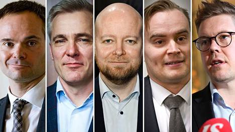 Kai Mykkänen, Anders Adlercreutz, Jussi Saramo , Atte Harjanne ja Antti Lindtman. 