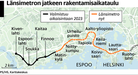 Näin länsimetron hinta on paisunut – Uusi sadan miljoonan korotus  tuskastuttaa Espoon metrojohtajaa mutta on vain pieni osa koko laskusta -  Kaupunki 