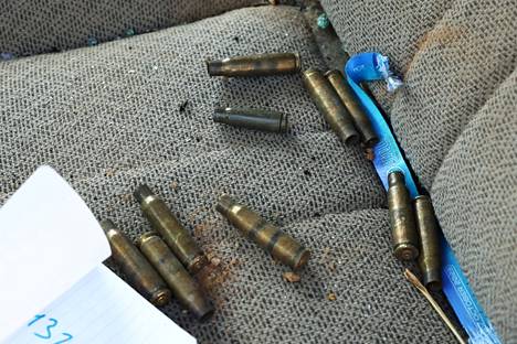 There were still ammunition and shell casings from Hamas fighters in the car.